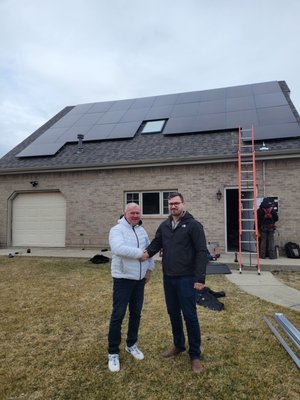 New Lenox, IL - The customer didn’t pay a single dollar for the permits, panels, installation and we saved him 60% or more of his utility bill.