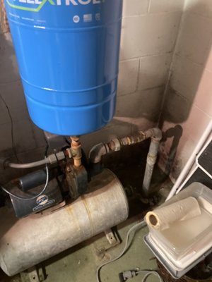 Water filtration, heater and softener along with upgraded piping. - This project started as a pump swap and we discovered a bad tank, and undersized piping. We threw in a water filtration system as well for less than you would expect! Water filtration, heater and softener along with upgraded piping. - This project started as a pump swap and we discovered a bad tank, and undersized piping. We threw in a water filtration system as well for less than you would expect!