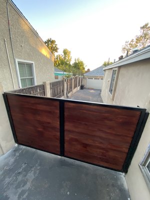 Steel gate - We removed old gate and welded new steel gate Steel gate - We removed old gate and welded new steel gate