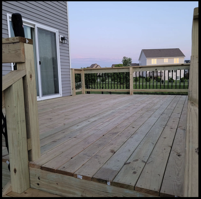 Deck Installations - Transform your backyard into a beautiful, functional outdoor retreat with our expert deck installation services. Whether you're looking to create a cozy space for relaxation or a large area for entertaining, we specialize in building custom decks that perfectly match your vision and lifestyle.
Our Services Include:
Custom Deck Design: We work closely with you to design a deck that complements your home and fits your specific needs, whether it’s a modern, traditional, or rustic style.
High-Quality Materials: We use only premium materials, including wood, composite, and PVC, ensuring your deck is durable, long-lasting, and easy to maintain.
Skilled Installation: Our experienced team handles every step of the installation process with precision, ensuring your deck is built to the highest standards of quality and safety.
Deck Repairs and Upgrades: We also offer deck repair and renovation services, including cleaning, staining, and structural improvements, to restore the beauty and functionality of your outdoor space.
Why Choose Us?
Reliable and Professional: Our team is committed to delivering timely, efficient, and top-quality results, with a focus on customer satisfaction from start to finish.
Personalized Service: We take the time to understand your needs and preferences, offering tailored solutions that fit your budget and style.
Satisfaction Guaranteed: We stand by our work and offer warranties on our installations to give you peace of mind for years to come.
Let us help you create the perfect outdoor space to enjoy with family and friends. Contact us today for a free consultation and get started on your dream deck! Deck Installations - Transform your backyard into a beautiful, functional outdoor retreat with our expert deck installation services. Whether you're looking to create a cozy space for relaxation or a large area for entertaining, we specialize in building custom decks that perfectly match your vision and lifestyle.
Our Services Include:
Custom Deck Design: We work closely with you to design a deck that complements your home and fits your specific needs, whether it’s a modern, traditional, or rustic style.
High-Quality Materials: We use only premium materials, including wood, composite, and PVC, ensuring your deck is durable, long-lasting, and easy to maintain.
Skilled Installation: Our experienced team handles every step of the installation process with precision, ensuring your deck is built to the highest standards of quality and safety.
Deck Repairs and Upgrades: We also offer deck repair and renovation services, including cleaning, staining, and structural improvements, to restore the beauty and functionality of your outdoor space.
Why Choose Us?
Reliable and Professional: Our team is committed to delivering timely, efficient, and top-quality results, with a focus on customer satisfaction from start to finish.
Personalized Service: We take the time to understand your needs and preferences, offering tailored solutions that fit your budget and style.
Satisfaction Guaranteed: We stand by our work and offer warranties on our installations to give you peace of mind for years to come.
Let us help you create the perfect outdoor space to enjoy with family and friends. Contact us today for a free consultation and get started on your dream deck!