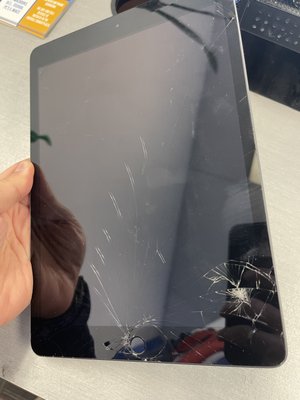 iPad 7th Generation Screen Digitizer Repair - For every broken device comes with a story to compliment the repair. The story behind this was the customers daughter decided to use the iPad as dance area. She does ballerina and she danced all night! Luckily she didn't break the LCD on the iPad or damage the battery. This repair took approximately 1.5 hours.