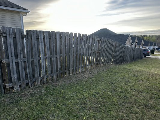 Fence - Old fence taken down hauled off and new fence up