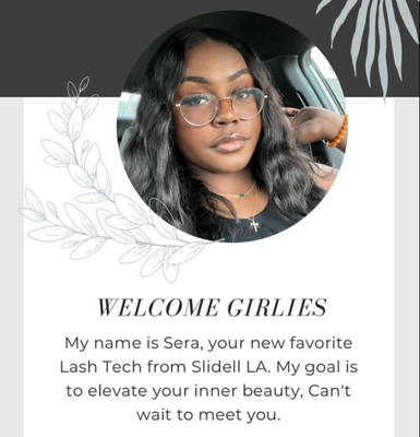 WINKSBYSERA - Winks by Sera is a premier lash extension salon founded by licensed esthetician Sera Uko. Our salon offers a range of custom lash designs and personalized consultations to cater to the unique preferences of each client. With a focus on using eco-friendly products and maintaining the highest standards of hygiene, we aim to provide a luxurious and safe experience for our customers.

Limited availability remaining for this month. Text now to book what's left :) 504-230-2619