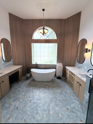 Parkland Bathroom - This bathroom was completely transformed from an outdated, worn space into a fresh, modern retreat. We renovated the space from top to bottom, updating the finishes, fixtures, and key features to create a bathroom that is both beautiful and functional. The finished design now complements the rest of the home while giving the homeowners a comfortable, updated space they can enjoy for years to come. Parkland Bathroom - This bathroom was completely transformed from an outdated, worn space into a fresh, modern retreat. We renovated the space from top to bottom, updating the finishes, fixtures, and key features to create a bathroom that is both beautiful and functional. The finished design now complements the rest of the home while giving the homeowners a comfortable, updated space they can enjoy for years to come.