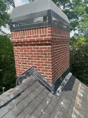 Tuck pointing on chimney. - Just completed. Owner was complaining about water damage coming in threw chimney as old tuck pointing had seen its day. We chased and grinned out existing mortar and applied new tuck pointing to resolve the issue. Now has a lovely appearance but most importantly no water anymore or any signs of structural movement And of course an other happy customer. Tuck pointing on chimney. - Just completed. Owner was complaining about water damage coming in threw chimney as old tuck pointing had seen its day. We chased and grinned out existing mortar and applied new tuck pointing to resolve the issue. Now has a lovely appearance but most importantly no water anymore or any signs of structural movement And of course an other happy customer.