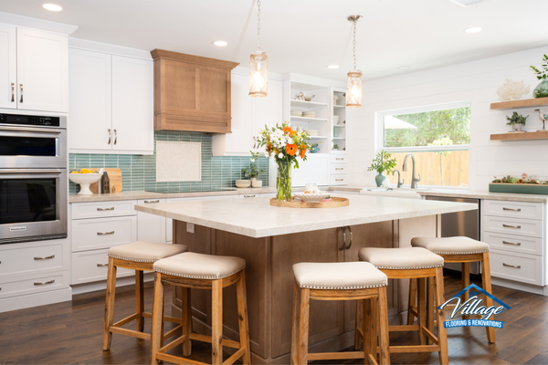 Coastal Kitchen Remodel - Coastal Kitchen Remodel featuring white shaker cabinets, natural wood accents, and a sea-glass backsplash. This bright, inviting space includes a large island with seating, modern appliances, and open shelving. Designed for both functionality and relaxed coastal living. Coastal Kitchen Remodel - Coastal Kitchen Remodel featuring white shaker cabinets, natural wood accents, and a sea-glass backsplash. This bright, inviting space includes a large island with seating, modern appliances, and open shelving. Designed for both functionality and relaxed coastal living.