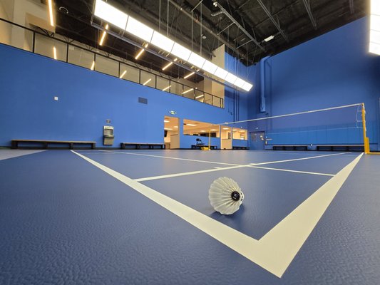 Purpose-built Facility - Our purpose-built badminton gym features top of the line infrastructure and service to ensure the ultimate playing conditions for lovers of the sport!
Zero-Flicker LED Lighting
High-Contrast Walls
BWF Certified Floor Mats
Shock-Absorbent Sprung Floor
Acoustically Dampened Ceilings
32ft Ceiling Clear Height
Court-side USB Charging
Premium Member Overnight Access
Chilled Water Fountains Purpose-built Facility - Our purpose-built badminton gym features top of the line infrastructure and service to ensure the ultimate playing conditions for lovers of the sport!
Zero-Flicker LED Lighting
High-Contrast Walls
BWF Certified Floor Mats
Shock-Absorbent Sprung Floor
Acoustically Dampened Ceilings
32ft Ceiling Clear Height
Court-side USB Charging
Premium Member Overnight Access
Chilled Water Fountains
