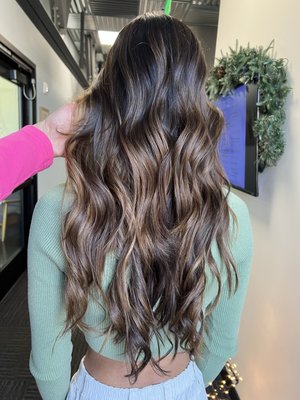 from virgin hair to a sunkissed balayage! - this client was nervous about getting color done for the first time ever. After doing a partial balayage she was super happy and excited!