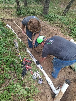 The Lucky Duck Plumbing Team - This is our team hard at work! Doing quality plumbing at fair rates!