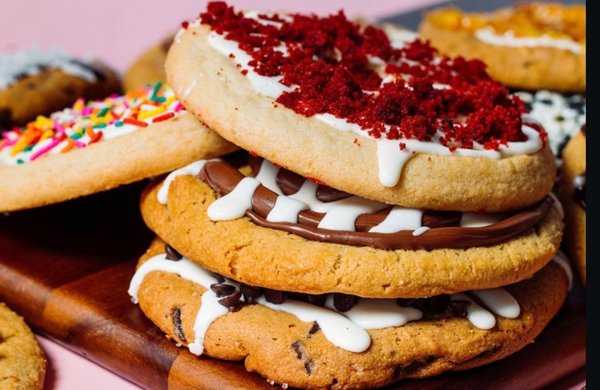 Bigger & Better Cookies - • Oreo® Crunch • Peanut Butter Praline • Chocolate Chocolate Chip • Nutty Nutella® • Vanilla Butterfinger® • Carnival Cookie • Coconut Choco-Swirl • Red Velvet Sugar • Salted Caramel Bigger & Better Cookies - • Oreo® Crunch • Peanut Butter Praline • Chocolate Chocolate Chip • Nutty Nutella® • Vanilla Butterfinger® • Carnival Cookie • Coconut Choco-Swirl • Red Velvet Sugar • Salted Caramel