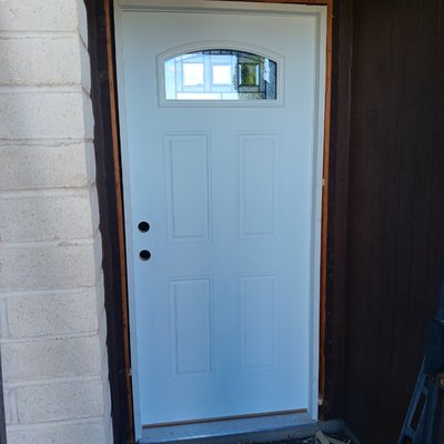 Door installed - This is a new door that was installed