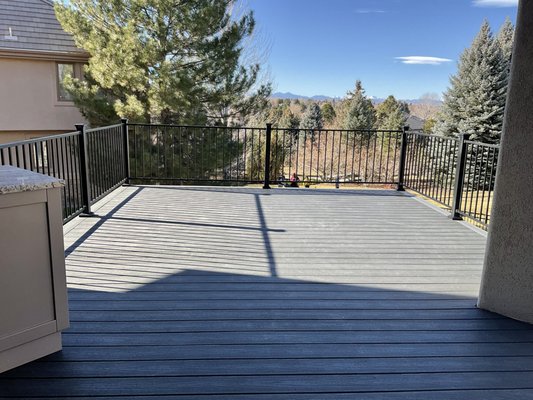 Kevin - This is a two story composite deck with lighting.