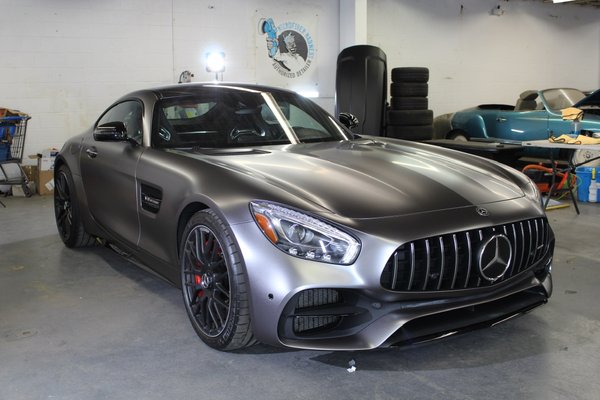 AMG GT Full Vinyl Wrap - This AMG GT got a full vinyl wrap in Satin Gunmetal Grey and a turnaround time of 2 days