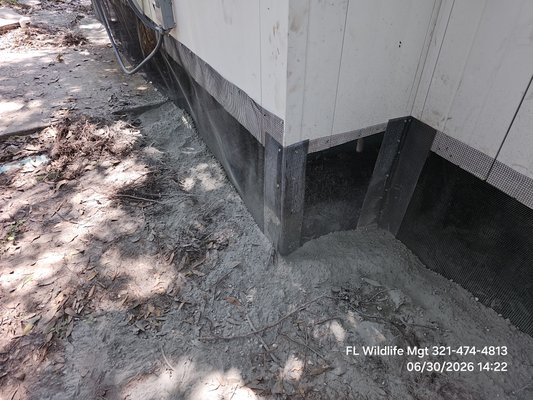 Crawlspace sealing to stop rats. - Sealing of a large building's open crawlspace access. This project was very labor intensive and took multiple days to complete. Crawlspace sealing to stop rats. - Sealing of a large building's open crawlspace access. This project was very labor intensive and took multiple days to complete.
