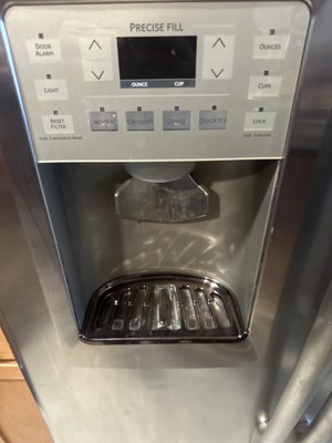 GE Profile Refrigerator Repair - The ice maker and water dispenser on the GE Profile refrigerator were not functioning. Our technician inspected the unit, repaired the issues, and provided all necessary parts to restore proper operation. GE Profile Refrigerator Repair - The ice maker and water dispenser on the GE Profile refrigerator were not functioning. Our technician inspected the unit, repaired the issues, and provided all necessary parts to restore proper operation.