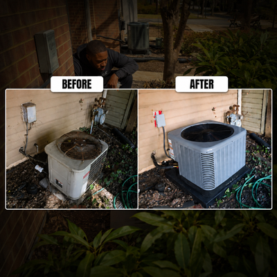 Air Conditioning System Replacement - Replaced an outdated air conditioning unit with a new system for improved cooling, efficiency, and dependable performance. Air Conditioning System Replacement - Replaced an outdated air conditioning unit with a new system for improved cooling, efficiency, and dependable performance.