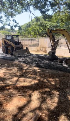 USDA-Animal Quarantine Station Gravel Installation - Parking lot gravel installation & grading for the USDA- Halawa Animal Quarantine station.
A less costly alternative, Low maintenance, superior drainage, prevents surface water pooling and reduce mud tracking. USDA-Animal Quarantine Station Gravel Installation - Parking lot gravel installation & grading for the USDA- Halawa Animal Quarantine station.
A less costly alternative, Low maintenance, superior drainage, prevents surface water pooling and reduce mud tracking.