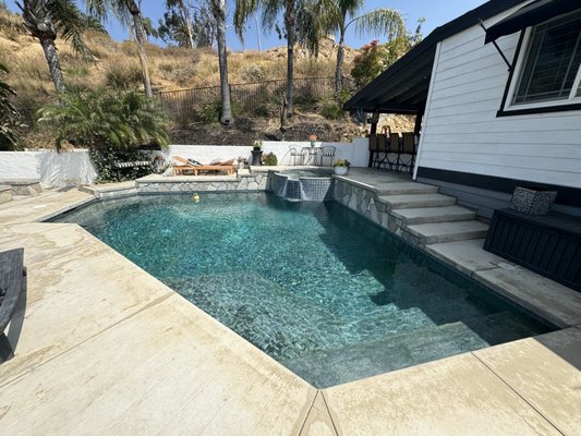 Truitt Family Project - The pool was older and was ready for a renovation. The family wanted more space around the pool area and to remove a fire pit that wasn't getting used and to open the area up. Truitt Family Project - The pool was older and was ready for a renovation. The family wanted more space around the pool area and to remove a fire pit that wasn't getting used and to open the area up.