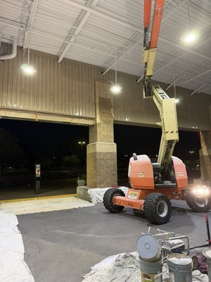 The Costco Effect - We painted the entire Costco, from the stucco exterior walls to the indoor cafeteria and surrounding interior spaces, ensuring a clean, uniform finish throughout. The project included surface preparation, detailed edging, and full coverage to refresh both high-traffic areas and structural surfaces, leaving the space looking polished and well-maintained. The Costco Effect - We painted the entire Costco, from the stucco exterior walls to the indoor cafeteria and surrounding interior spaces, ensuring a clean, uniform finish throughout. The project included surface preparation, detailed edging, and full coverage to refresh both high-traffic areas and structural surfaces, leaving the space looking polished and well-maintained.