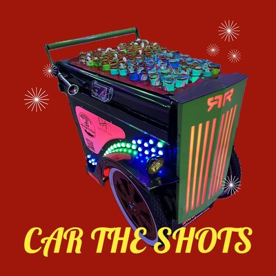 Popular Rolls Royce Shots Cart - Alcohol and or Juice - The Rolls Royce Shots Cart has proven to be a very popular addition to our Dj Entertainment Services. The cart carries alcohol and or juice shots with added decorations.  The cart makes two rounds among your guests ands it is driven by The Mask or a different dancer of your choice such as Bad Bunny, Carol G., Peso Pluma or others. Select it in addition with other services for DISCOUNTS