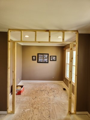 French door installation - The first picture is a french door addition. The latter 2 are of a basement addition wall with a swinging door added. Something like this can be done in a day or two French door installation - The first picture is a french door addition. The latter 2 are of a basement addition wall with a swinging door added. Something like this can be done in a day or two