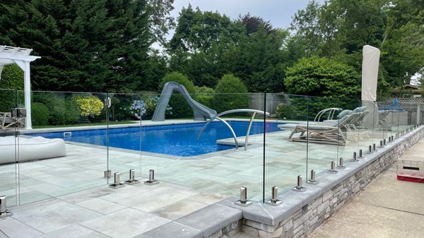 Glass Railing - 64 feet of frameless glass rail with CRL spigots and hardware! Glass Railing - 64 feet of frameless glass rail with CRL spigots and hardware!