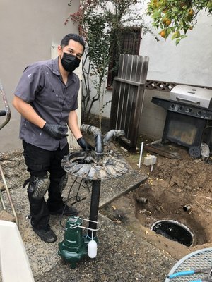 Sump pump replacement. - Having a powerful Sump pump is necessary in order to pump out sewage waste or rain water. Both of these old pumps needed replacement. 1 was for sewer waste and another for storm rain water. Sump pump replacement. - Having a powerful Sump pump is necessary in order to pump out sewage waste or rain water. Both of these old pumps needed replacement. 1 was for sewer waste and another for storm rain water.