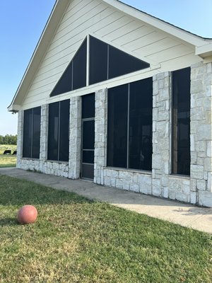 Solar screen replacement - Replaced entire solar screen patio with a total of 30 openings. Had been years since originally built and was time for a overhaul. Solar screen replacement - Replaced entire solar screen patio with a total of 30 openings. Had been years since originally built and was time for a overhaul.