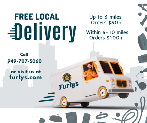 Home Delivery!! - Free delivery on orders $75+ (within 6 miles)
We deliver! Every day of the week!!
