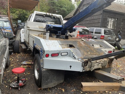 Tow truck repair - This customer bought this tow truck damaged and I was able to get him fixed up Tow truck repair - This customer bought this tow truck damaged and I was able to get him fixed up