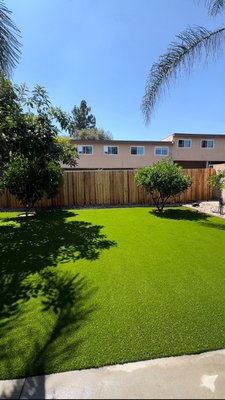 Wood Fencing/Artificial Turf Project in Altadena - This remodel was done on a customers house who wanted an upgraded fence & some new turf!!