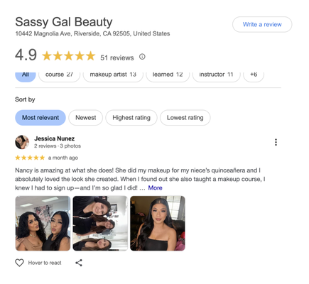 Makeup Course Reviews - 10 week beginner makeup course - including 9 looks and color matching!! Classes done in English and Spanish. Se Habla Espanol ! Makeup Course Reviews - 10 week beginner makeup course - including 9 looks and color matching!! Classes done in English and Spanish. Se Habla Espanol !