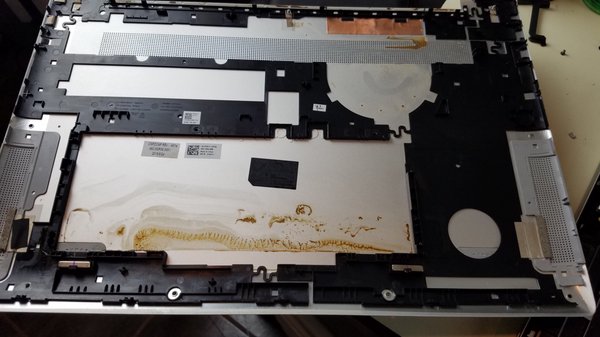 Dell Inspiron 7791 Repair - A client spilled coke on the laptop and it stopped working. They brought it in and we cleaned up the mess and reinstalled the motherboard. Now the laptop is working like new, Dell Inspiron 7791 Repair - A client spilled coke on the laptop and it stopped working. They brought it in and we cleaned up the mess and reinstalled the motherboard. Now the laptop is working like new,