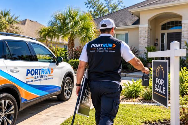 Concierge and Field Services - Port Run Express helps busy real estate professionals keep business moving with sign delivery and pickup, lockbox delivery and placement, key delivery, document delivery, and other property-related field services. We handle the running so you can stay focused on your clients and closings. Concierge and Field Services - Port Run Express helps busy real estate professionals keep business moving with sign delivery and pickup, lockbox delivery and placement, key delivery, document delivery, and other property-related field services. We handle the running so you can stay focused on your clients and closings.