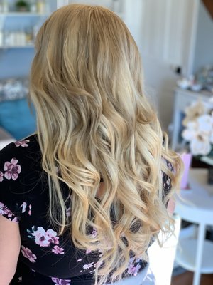 Extensions - Wether you are wanting to add length, add volume or you are not ready to commit to color and want to try different colors. Hair extensions could be the thing for you. We use Halo culture Hair extensions for all of our installations. Extensions - Wether you are wanting to add length, add volume or you are not ready to commit to color and want to try different colors. Hair extensions could be the thing for you. We use Halo culture Hair extensions for all of our installations.