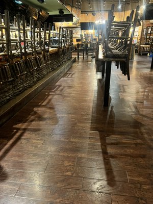 Floor polishing - Floor scrubbing and polishing will restore floors to a new look and help them last longer when taken care of properly.