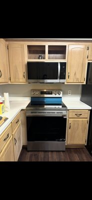 Cabinet and Counter Cutout/New Appliance Install - Cabinet and Counter Cut Out to Accommodate New Upgraded Appliances and Install Cabinet and Counter Cutout/New Appliance Install - Cabinet and Counter Cut Out to Accommodate New Upgraded Appliances and Install