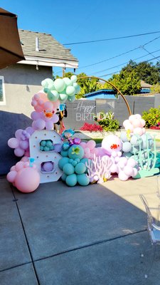 Under the Sea Dream - An Under the Sea dream!
Balloon backdrop, beautiful styled kids table and our modern Pink Bouncer with just a touch of accessories made for such a fun and whimsical 6th Birthday Celebration Under the Sea Dream - An Under the Sea dream!
Balloon backdrop, beautiful styled kids table and our modern Pink Bouncer with just a touch of accessories made for such a fun and whimsical 6th Birthday Celebration