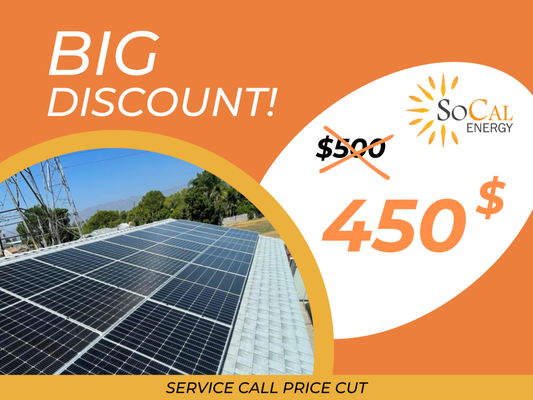 Promotions - service call solar panels Promotions - service call solar panels