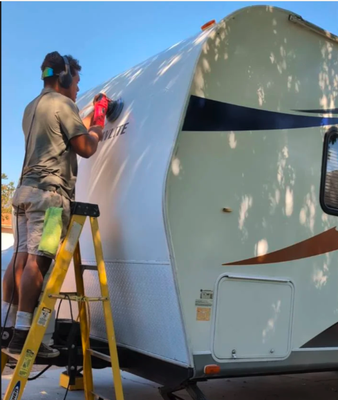 RV Packages: From Deep to Maintenance - Buff and Shine Package
Starting Price: $800
Optional Add-Ons
Roof cleaning: +$50, Awning cleaning: +$25 each, Pop-outs: +$10 each, Black streak removal: starts at $50+ depending on severity, (Final pricing depends on RV size and the degree of oxidation. Every service is tailored to your vehicle.)
This is where professional RV oxidation removalbecome essential for restoring clarity, depth, and long-term surface protection.
Every step of our process is precision-driven to revive and elevate your RV’s exterior.
Exquisite Exterior Preparation:
We begin with a thorough wash and decontamination process, removing dirt, road film, and embedded contaminants to create a clean working surface.
Precision Polishing & Compounding:
Using professional-grade machinery and refined compounds, we remove swirl marks, light scratches, and surface haze to reveal a smoother, more reflective finish.
Masterful Oxidation Removal:
Severe fading and chalky oxidation are corrected through controlled correction techniques, restoring depth and color clarity. This stage defines the transformation and is the foundation of proper RV oxidation restoration Rancho Cucamonga CA services when dealing with heavily weathered gel coats.
Gel Coat Enhancement:
Once corrected, the gel coat is refined to enhance gloss, bringing back a richer, more vibrant appearance across all exterior panels.
Swirl & Haze Elimination:
Final polishing removes micro-imperfections, ensuring a uniform, high-reflection surface free from visible defects.
Luxury Sealant or Sealant Finish:
A premium protective layer is applied to lock in results, improve hydrophobic performance, and extend the life of the restored finish.
For those maintaining their vehicles regularly, follow-up care such as RV wash and wax preserve gloss and slow down future oxidation buildup.
Aside from these services we also provide tailored services, RV exterior cleaning.
Deep Exterior Rejuvenation with Long-Lasting Protection
All wash services start at $200
Optional Add-Ons
Roof cleaning: +$50
Awning cleaning: +$25 each
Pop-outs: +$10 each
Black streak removal: starts at $50+ depending on severity
Contact us to schedule your service or request a customized package tailored to your travel needs.
Your RV deserves more than a simple wash—it deserves preservation. Our Signature Wash & Sealant service is designed for longevity, and protection against the harsh California elements.
This service delivers a meticulous deep clean followed by professional-grade protection that enhances gloss while safeguarding your investment. We also provide tailored services for clients looking for specific services, RV wash and wax, RV oxidation removal and RV detailing.
Exterior Maintenance & Travel Preparation
Starting Price
220–25 ft: $325+ /25–30 ft: $375+ /30–40 ft: $450+
Optional Add-Ons
Roof cleaning: +$50, Awning cleaning: +$25 each, Pop-outs: +$10 each, Black streak removal: starts at $50+ depending on severity, Pricing varies based on RV size, height, accessibility & condition
Our RV Wash service is designed to properly maintain, protect, and refresh your motorhome or travel trailer with meticulous attention to detail and safe, professional techniques.
This service provides a consistent way to maintain exterior cleanliness while supporting long-term surface protection. Whether preparing for your next journey or cleaning up after returning home, this service ensures your RV looks cared for, polished, and road-ready.
What’s Included:
Full Exterior Hand Wash, Every exterior surface is carefully hand washed using professional-grade, RV-safe products designed to lift dirt without compromising clear coat, decals, or protective finishes.
Foam Pre-Soak Treatment, A thick, lubricating foam is applied to safely loosen road film, dust, and travel grime prior to contact washing — reducing the risk of surface marring. Front Cap Bug Removal
The front cap is treated with specialized bug-removal solutions to safely break down stubborn insect residue without damaging paint or gel coat, Wheels, Rims & Tires Cleaned, Wheels, rims, and tires are thoroughly cleaned to remove brake dust, grime, and road buildup. Exterior Window Cleaning, All accessible exterior glass is professionally cleaned for maximum clarity and a polished finish. Hand Dry.
We complete the service with a purified water rinse to minimize spotting, followed by a careful hand-dry to ensure a clean, streak-free result.
For RV owners searching for dependable RV exterior cleaning Rancho Cucamonga CA, this level of exterior care ensures every major surface receives proper attention without shortcuts.
overall condition while protecting long-term value. For exterior finishes we also recommend our clients buff and paint protection and ceramic coating service for an added layer of protection. RV Packages: From Deep to Maintenance - Buff and Shine Package
Starting Price: $800
Optional Add-Ons
Roof cleaning: +$50, Awning cleaning: +$25 each, Pop-outs: +$10 each, Black streak removal: starts at $50+ depending on severity, (Final pricing depends on RV size and the degree of oxidation. Every service is tailored to your vehicle.)
This is where professional RV oxidation removalbecome essential for restoring clarity, depth, and long-term surface protection.
Every step of our process is precision-driven to revive and elevate your RV’s exterior.
Exquisite Exterior Preparation:
We begin with a thorough wash and decontamination process, removing dirt, road film, and embedded contaminants to create a clean working surface.
Precision Polishing & Compounding:
Using professional-grade machinery and refined compounds, we remove swirl marks, light scratches, and surface haze to reveal a smoother, more reflective finish.
Masterful Oxidation Removal:
Severe fading and chalky oxidation are corrected through controlled correction techniques, restoring depth and color clarity. This stage defines the transformation and is the foundation of proper RV oxidation restoration Rancho Cucamonga CA services when dealing with heavily weathered gel coats.
Gel Coat Enhancement:
Once corrected, the gel coat is refined to enhance gloss, bringing back a richer, more vibrant appearance across all exterior panels.
Swirl & Haze Elimination:
Final polishing removes micro-imperfections, ensuring a uniform, high-reflection surface free from visible defects.
Luxury Sealant or Sealant Finish:
A premium protective layer is applied to lock in results, improve hydrophobic performance, and extend the life of the restored finish.
For those maintaining their vehicles regularly, follow-up care such as RV wash and wax preserve gloss and slow down future oxidation buildup.
Aside from these services we also provide tailored services, RV exterior cleaning.
Deep Exterior Rejuvenation with Long-Lasting Protection
All wash services start at $200
Optional Add-Ons
Roof cleaning: +$50
Awning cleaning: +$25 each
Pop-outs: +$10 each
Black streak removal: starts at $50+ depending on severity
Contact us to schedule your service or request a customized package tailored to your travel needs.
Your RV deserves more than a simple wash—it deserves preservation. Our Signature Wash & Sealant service is designed for longevity, and protection against the harsh California elements.
This service delivers a meticulous deep clean followed by professional-grade protection that enhances gloss while safeguarding your investment. We also provide tailored services for clients looking for specific services, RV wash and wax, RV oxidation removal and RV detailing.
Exterior Maintenance & Travel Preparation
Starting Price
220–25 ft: $325+ /25–30 ft: $375+ /30–40 ft: $450+
Optional Add-Ons
Roof cleaning: +$50, Awning cleaning: +$25 each, Pop-outs: +$10 each, Black streak removal: starts at $50+ depending on severity, Pricing varies based on RV size, height, accessibility & condition
Our RV Wash service is designed to properly maintain, protect, and refresh your motorhome or travel trailer with meticulous attention to detail and safe, professional techniques.
This service provides a consistent way to maintain exterior cleanliness while supporting long-term surface protection. Whether preparing for your next journey or cleaning up after returning home, this service ensures your RV looks cared for, polished, and road-ready.
What’s Included:
Full Exterior Hand Wash, Every exterior surface is carefully hand washed using professional-grade, RV-safe products designed to lift dirt without compromising clear coat, decals, or protective finishes.
Foam Pre-Soak Treatment, A thick, lubricating foam is applied to safely loosen road film, dust, and travel grime prior to contact washing — reducing the risk of surface marring. Front Cap Bug Removal
The front cap is treated with specialized bug-removal solutions to safely break down stubborn insect residue without damaging paint or gel coat, Wheels, Rims & Tires Cleaned, Wheels, rims, and tires are thoroughly cleaned to remove brake dust, grime, and road buildup. Exterior Window Cleaning, All accessible exterior glass is professionally cleaned for maximum clarity and a polished finish. Hand Dry.
We complete the service with a purified water rinse to minimize spotting, followed by a careful hand-dry to ensure a clean, streak-free result.
For RV owners searching for dependable RV exterior cleaning Rancho Cucamonga CA, this level of exterior care ensures every major surface receives proper attention without shortcuts.
overall condition while protecting long-term value. For exterior finishes we also recommend our clients buff and paint protection and ceramic coating service for an added layer of protection.