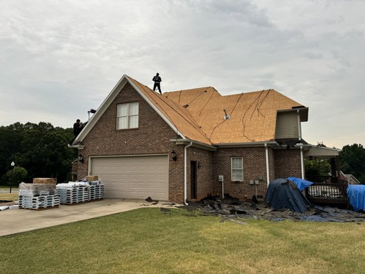 Roof Replacement - This roof was replaced with a new IKO Shingle roofing system that is for pitched roofing systems. This roof was in need of replacement and will now provide the protection needed to resist the elements and it is backed by our contractor warranty as well as the manufacturer warranty! Roof Replacement - This roof was replaced with a new IKO Shingle roofing system that is for pitched roofing systems. This roof was in need of replacement and will now provide the protection needed to resist the elements and it is backed by our contractor warranty as well as the manufacturer warranty!
