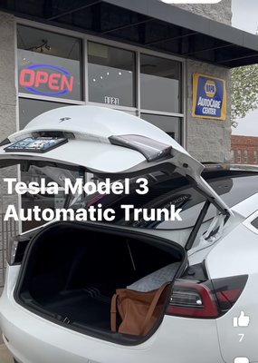 Tesla Model 3 Automatic Trunk - Want to add an automatic trunk opener to your older model 3? Have other accessories you need help installing on your Tesla? Let us help. Call PROFIX today 405-310-2279 or visit us online at http://profixev.com See a video of its operation: https://youtube.com/shorts/2YXBGoWx2i8?feature=shares Tesla Model 3 Automatic Trunk - Want to add an automatic trunk opener to your older model 3? Have other accessories you need help installing on your Tesla? Let us help. Call PROFIX today 405-310-2279 or visit us online at http://profixev.com See a video of its operation: https://youtube.com/shorts/2YXBGoWx2i8?feature=shares
