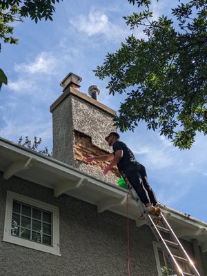 Partial Chimney Rebuild - No job is too big! Partial Chimney Rebuild - No job is too big!