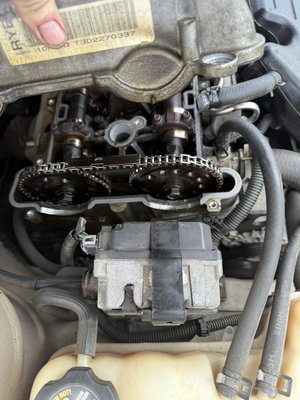 Timing chain - Got started on this timing chain today. If you haven’t replaced your timing chain and your at or over a 100,000 miles you might want to consider getting it done soon. Timing chain - Got started on this timing chain today. If you haven’t replaced your timing chain and your at or over a 100,000 miles you might want to consider getting it done soon.