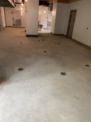 Commercial kitchen - These pictures are from a job done on a commercial kitchen. We used urethane cement to complete the look and make the kitchen more sanitary. Commercial kitchen - These pictures are from a job done on a commercial kitchen. We used urethane cement to complete the look and make the kitchen more sanitary.