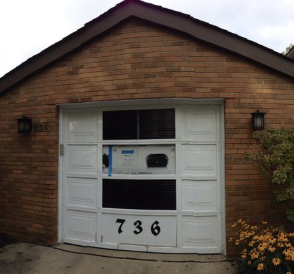 Garage door replacement - Before and after garage door Garage door replacement - Before and after garage door