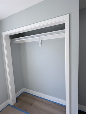 Mirror Sliding Door & Closet Installation - Transform your bedroom with a professional closet upgrade! We installed sleek mirrored sliding doors with a clean aluminum frame that make any room feel bigger and brighter, paired with a fully custom closet build-out featuring white trim, baseboards, and a heavy-duty hanging rod. Every detail was handled with precision and care — delivering a polished, move-in ready finish. If you’re looking to upgrade your space with quality craftsmanship, give us a call Mirror Sliding Door & Closet Installation - Transform your bedroom with a professional closet upgrade! We installed sleek mirrored sliding doors with a clean aluminum frame that make any room feel bigger and brighter, paired with a fully custom closet build-out featuring white trim, baseboards, and a heavy-duty hanging rod. Every detail was handled with precision and care — delivering a polished, move-in ready finish. If you’re looking to upgrade your space with quality craftsmanship, give us a call