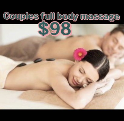 60mins couple body massage only $98 - 60mins couples massage only $98