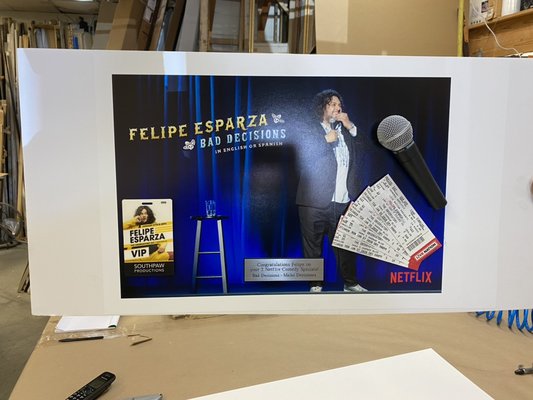 Making it big - From the beginning as a stand up comedian to your first Netflix premiere displayed properly in a shadow box frame! Making it big - From the beginning as a stand up comedian to your first Netflix premiere displayed properly in a shadow box frame!