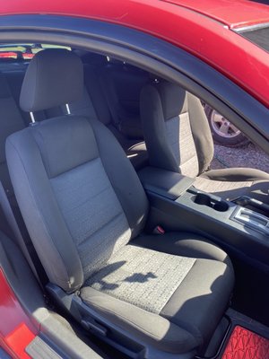 Mustang - Mustang was left to sit over the winter, seats and upholstery were covered in mold and mildew, 7 hours of detailing later…